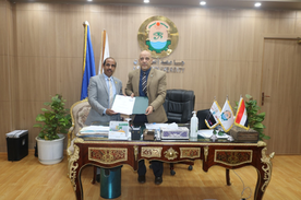 Signing a cooperation agreement between the national institute for governance and sustainable development and Aswan University